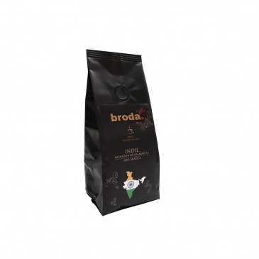 Kawa świeżo palona 0,5kg Broda Coffee Indie czarna