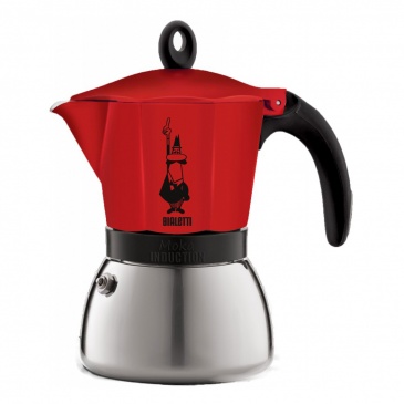 Kawiarka 6TZ Bialetti Moka Induction Red czerwono-srebrna