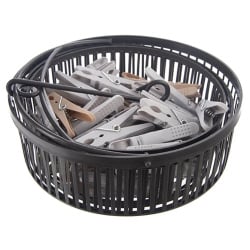 Klamerki na pranie w składanym koszyku 50 szt.