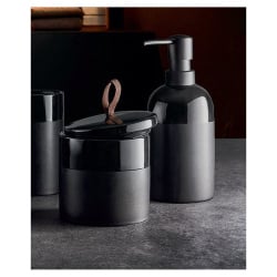 Kleine Wolke Deep Dozownik do mydła ceramika bordowy mat i połysk