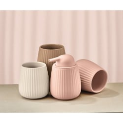 Kleine wolke groove szczotka wc z ceramicznym stojakiem różowy pastelowy soft touch Kleine wolke groove szczotka wc z ceramicznym stojakiem różowy pastelowy soft touch