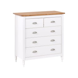 Komoda 5 szuflad SHILLINGTON Drewno sosnowe Biały