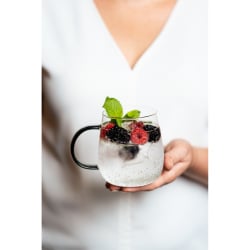 Komplet 2 szklanek z szarym uchem 400 ml bolla 1159