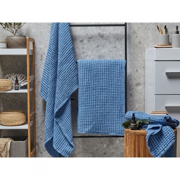 Komplet 4 ręczników bawełniany niebieski AREORA