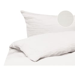 Komplet pościeli SUMNER Muślin bawełniany 200 x 200 cm Złamana biel Komplet pościeli SUMNER Muślin bawełniany 200 x 200 cm Złamana biel