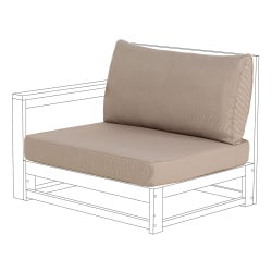 Komplet poszewek na poduchy ogrodowe TIMOR Beżowoszary