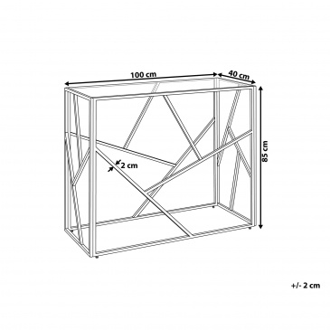 Konsola szklana srebrna ORLAND