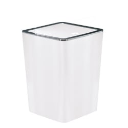 Kosz łazienkowy 5 L srebrny rant /biały KLEINE WOLKE MATCH 