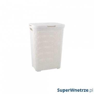 Kosz na pranie 60 L Curver Style kremowy