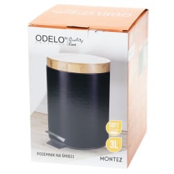 Kosz na śmieci 3L MONTEZ czarny/OD2237