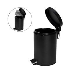 Kosz na śmieci do łazienki 3l czarny mat segregacja soft close  - yoka