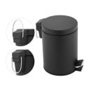Kosz na śmieci do łazienki lub toalety WC czarny