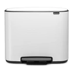 Kosz na śmieci kuchenny 3x11l Brabantia Bo Pedal Bin Biały 3 komory