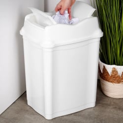 Kosz na śmieci plastikowy biały 28 l