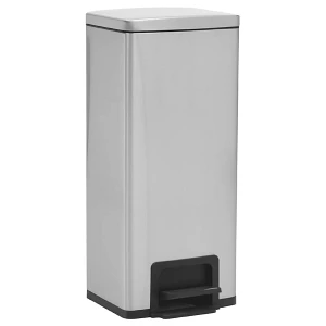Kosz na śmieci z pedałem, bezdotykowy, 30 l, srebrny, stal Kosz na śmieci z pedałem, bezdotykowy, 30 l, srebrny, stal