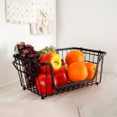 Koszyk na owoce i warzywa metalowy czarny loft 32x20x13,5 cm