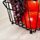 Koszyk na owoce i warzywa metalowy czarny loft 32x20x13,5 cm