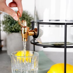 Kranik do słoja na napoje miedziany