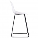 Krzesła barowe 2 szt. białe plastik