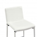 Krzesła barowe 2 szt. białe sztuczna skóra