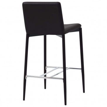 Krzesła barowe 2 szt. brązowe sztuczna skóra