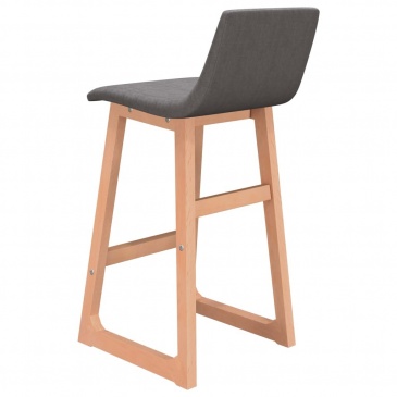 Krzesła barowe, 2 szt., taupe, tapicerowane tkaniną