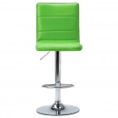 Krzesła barowe, 2 szt., zielone, sztuczna skóra