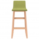 Krzesła barowe, 2 szt., zielone, tapicerowane tkaniną
