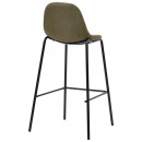 Krzesła barowe 4 szt. brązowe tapicerowane tkaniną