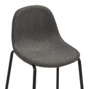 Krzesła barowe 4 szt. ciemnoszare tapicerowane tkaniną