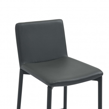 Krzesła barowe 4 szt. szare sztuczna skóra