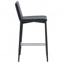 Krzesła barowe 6 szt. czarne sztuczna skóra