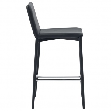 Krzesła barowe 6 szt. czarne sztuczna skóra