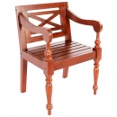 Krzesła Batavia, 2 szt., lite drewno mahoniowe, ciemnobrązowe