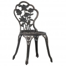Krzesła bistro, 2 szt., brąz, stop aluminium
