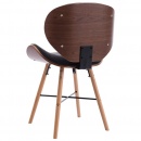 Krzesła do jadalni, 2 szt., ciemnoszare, tkanina i gięte drewno