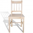 Krzesła do kuchni 2 szt. drewniane naturalny kolor