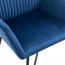 Fotele do salonu 2 szt. niebieskie aksamit
