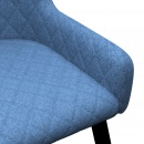 Krzesła do salonu 2 szt. niebieskie tapicerowane tkaniną