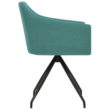 Fotele do salonu 2 szt. obrotowe zielone materiałowe