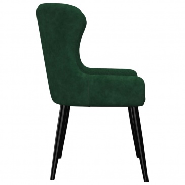 Krzesła do jadalni, 2 szt., zielone, aksamit