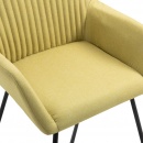 Fotele do salonu 2szt. zielone tapicerowane tkaniną
