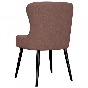 Krzesła do salonu 4 szt. brązowe tapicerowane tkaniną
