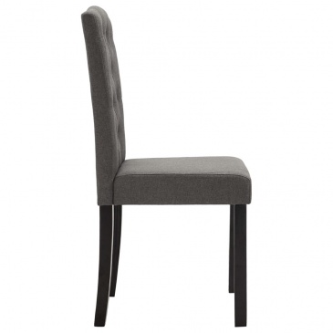 Krzesła do jadalni 4 szt. ciemnoszare tapicerowane tkaniną