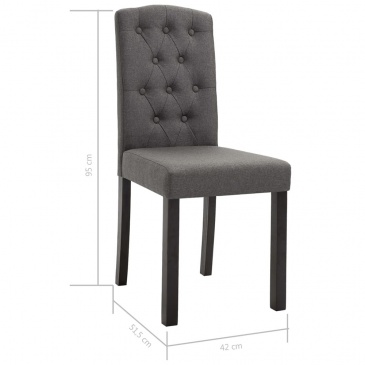 Krzesła do jadalni 4 szt. ciemnoszare tapicerowane tkaniną