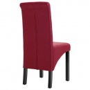 Krzesła do jadalni 4 szt. czerwone wino tapicerowane tkaniną