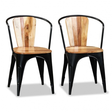 Krzesła do kuchni 4 szt. lite drewno akacjowe