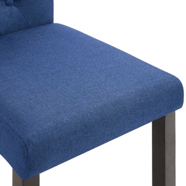 Krzesła do jadalni 4 szt. niebieskie tapicerowane tkaniną
