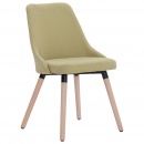 Krzesła do jadalni 4 szt. zielone tapicerowane tkaniną