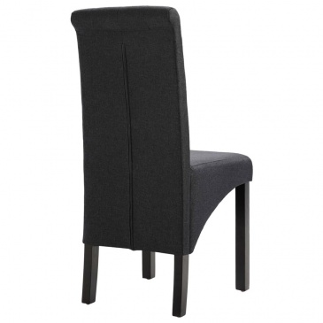 Krzesła do jadalni 6 szt. ciemnoszare tapicerowane tkaniną